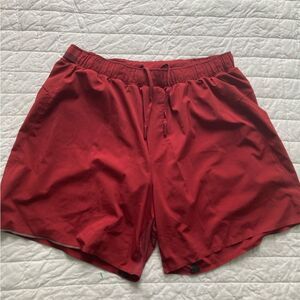 Lululemon Red Brief Lined Running Shorts Size Large